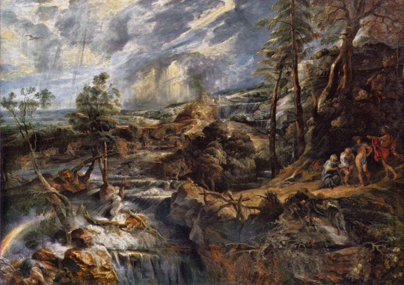Gewitterlandschaft mit Philemon und Baucis, Peter Paul Rubens